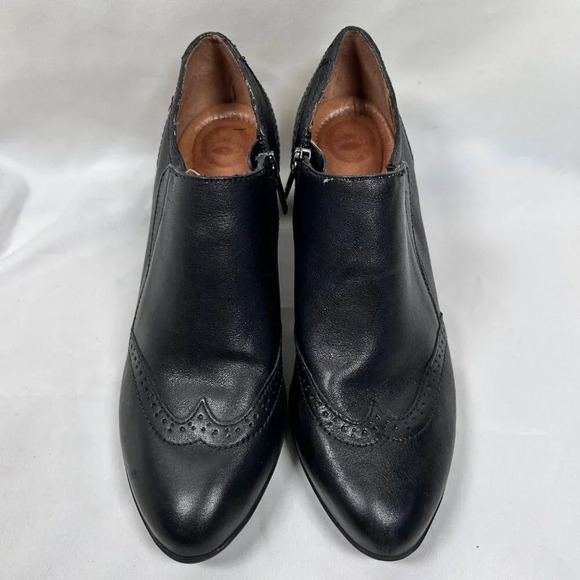 2/$30 Nurture Haddie 9 Pebble Leather Wingtip Boots Retro Western Boho 2000 - Picture 3 of 11